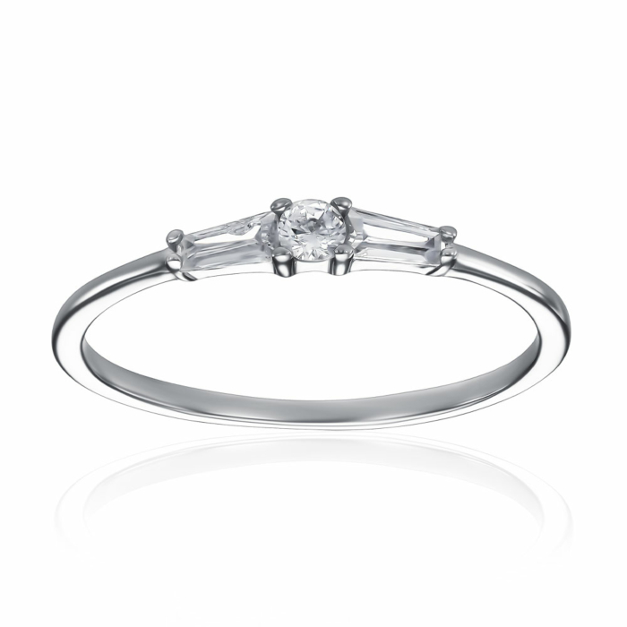 Срібна каблучка з фіанітами. Артикул A04904-R/12/1