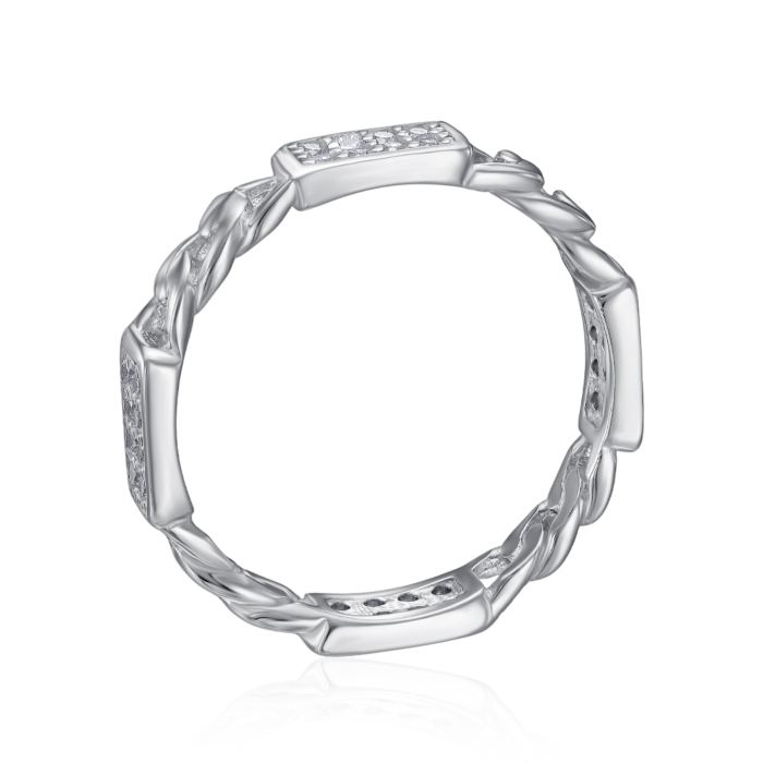 Серебряное кольцо с фианитами. Артикул A06540-R/12/1