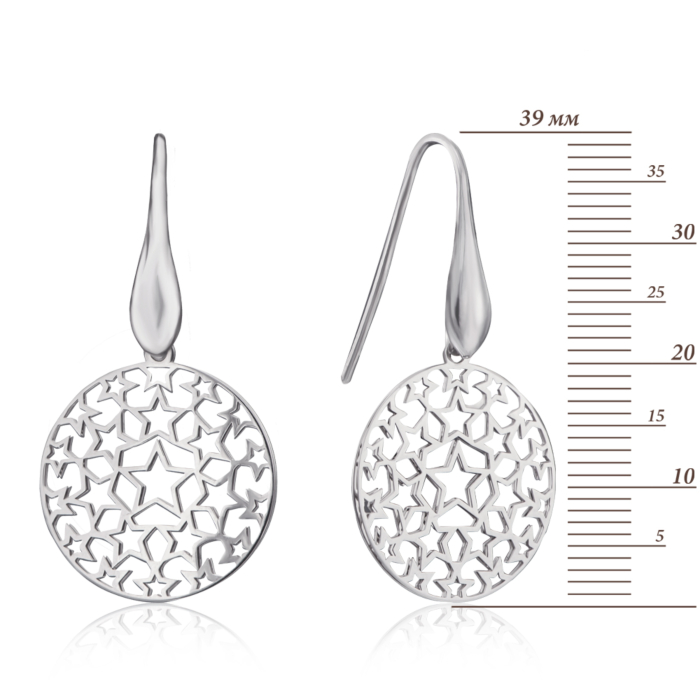 Срібні сережки без вставки AA219_OR-E/12