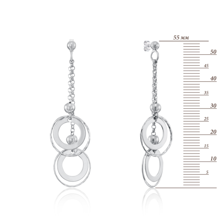 Серебряные серьги-подвески AA242_OR-E/12