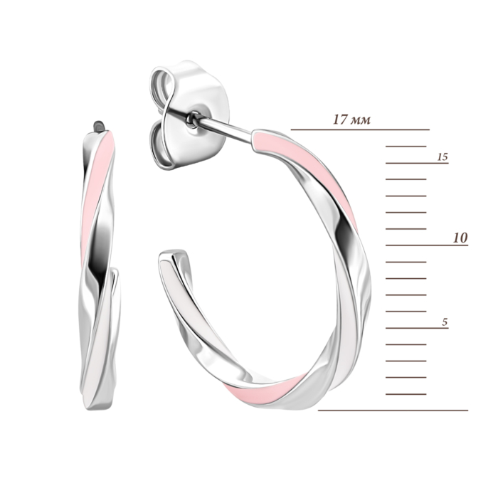 Серебряные серьги с эмалью. Артикул UG5AE00669