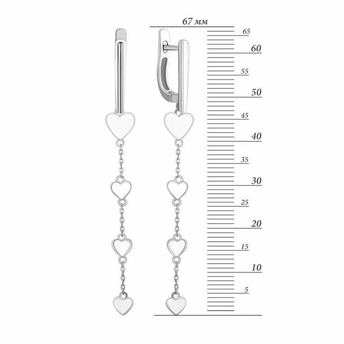 Срібні сережки-підвіски. Артикул UG5AE00904