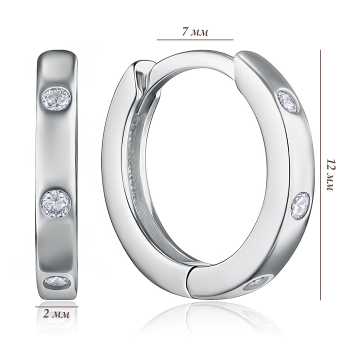 Срібні сережки. Артикул AE01537-E/12/1