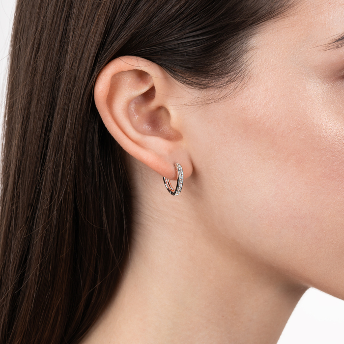 Серебряные серьги с фианитами. Артикул AE03026-E/12/1