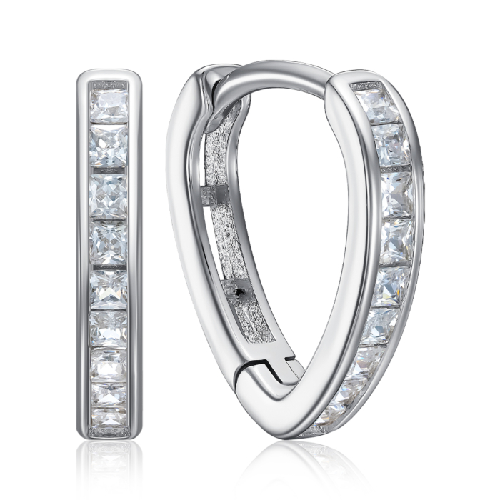Серебряные серьги с фианитами. Артикул AE03026-E/12/1