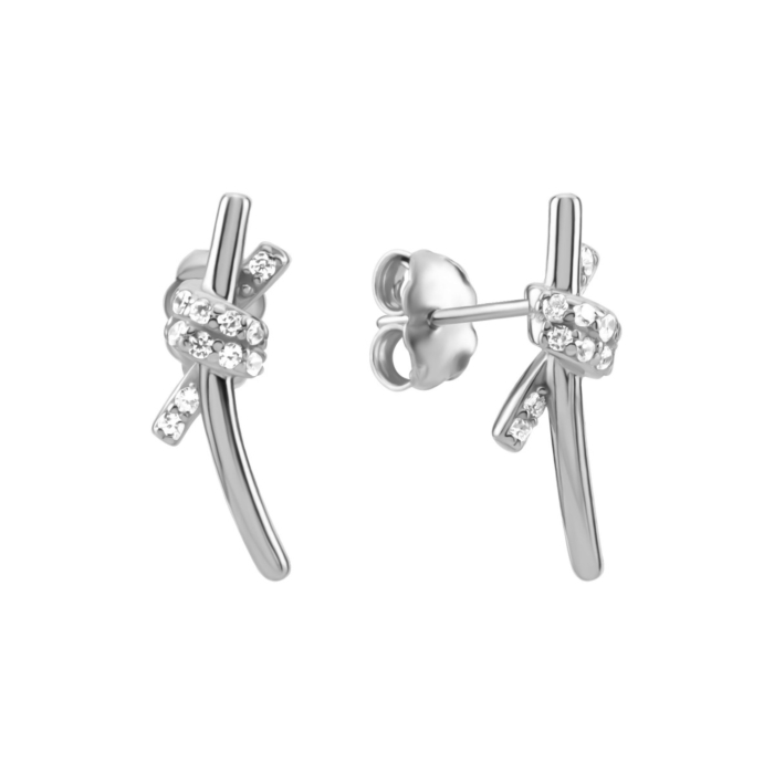 Серебряные пусеты с фианитами. Артикул UG5AE03066