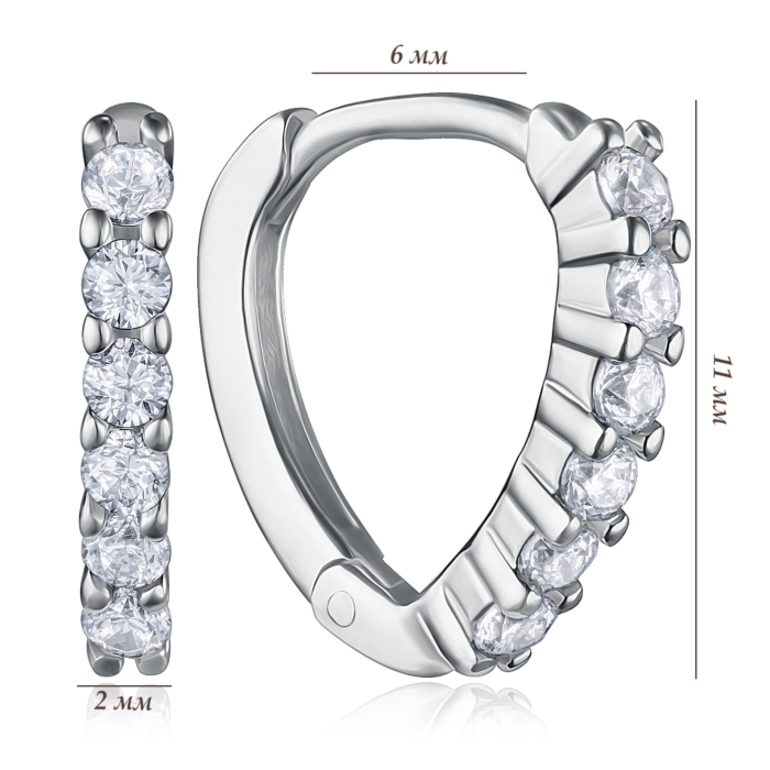 Серебряные серьги. Артикул AE03146-E/12/1