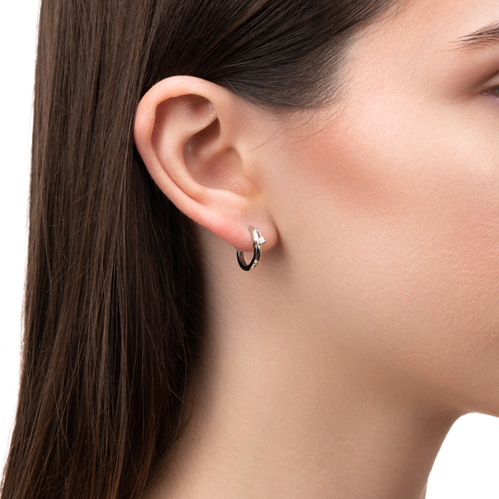 Серебряные серьги с фианитом. Артикул AE03758-E/12/1