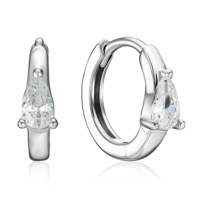 Серебряные серьги с фианитом. Артикул AE03758-E/12/1