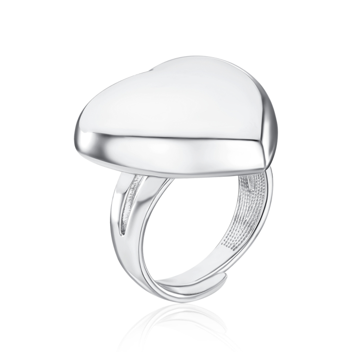 Срібна каблучка Сердечко без вставки AFAXD000062-R/12