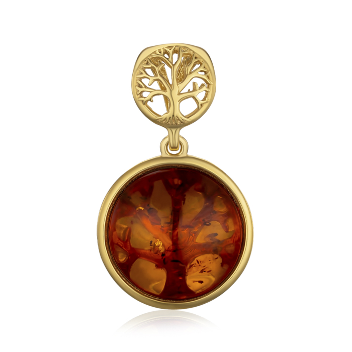 Подвес из серебра с янтарем AuP531C-P/20/2787