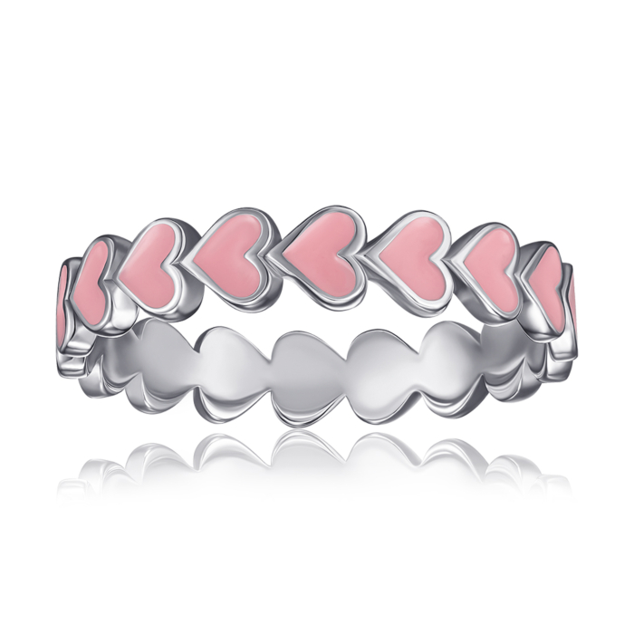 Срібна каблучка. Артикул AY120213-S-W-PK-R/12/849