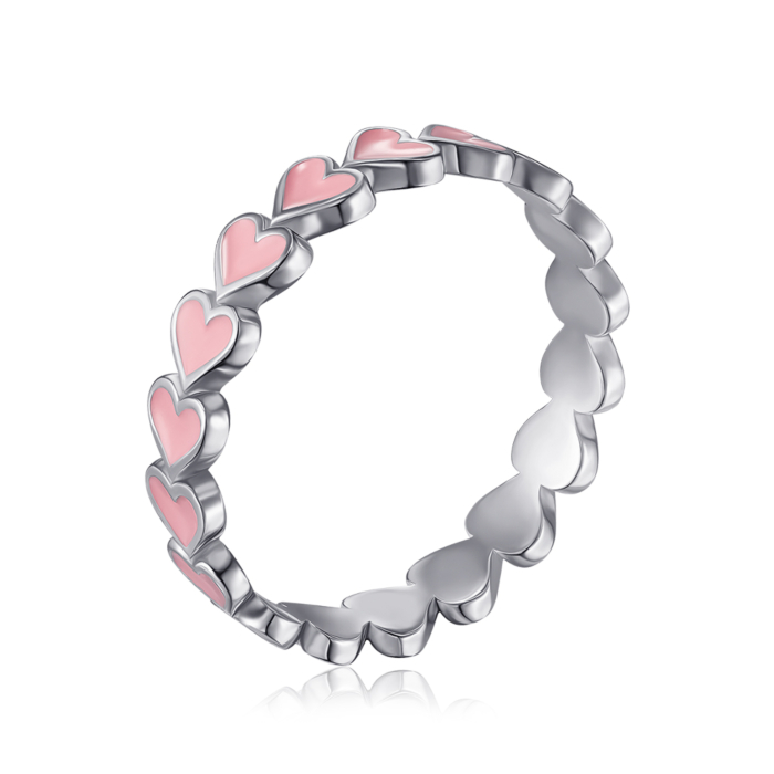 Срібна каблучка. Артикул AY120213-S-W-PK-R/12/849