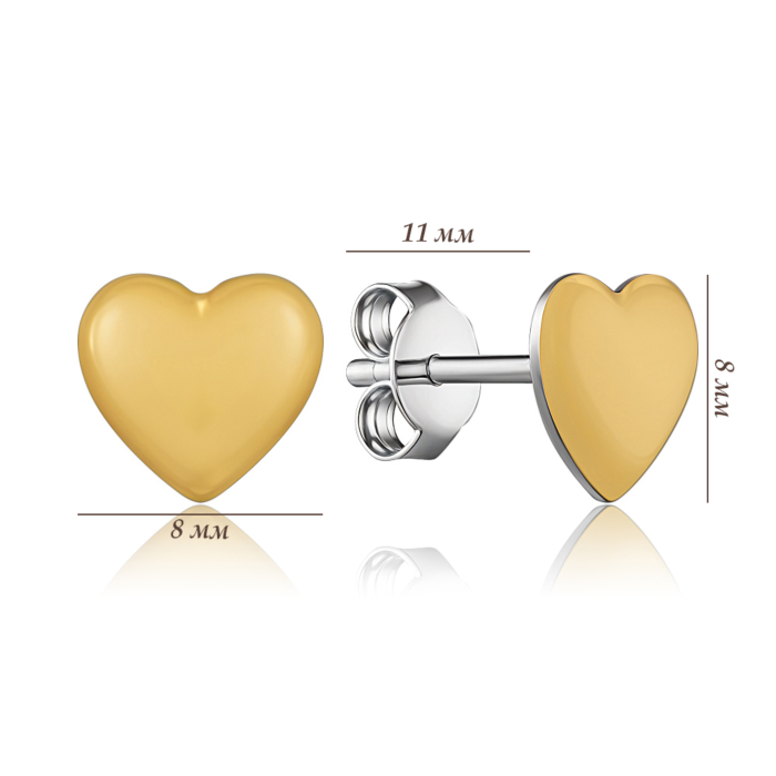 Серебряные серьги с эмалью. Артикул AY1D0002-S-W-YE-E/12/898