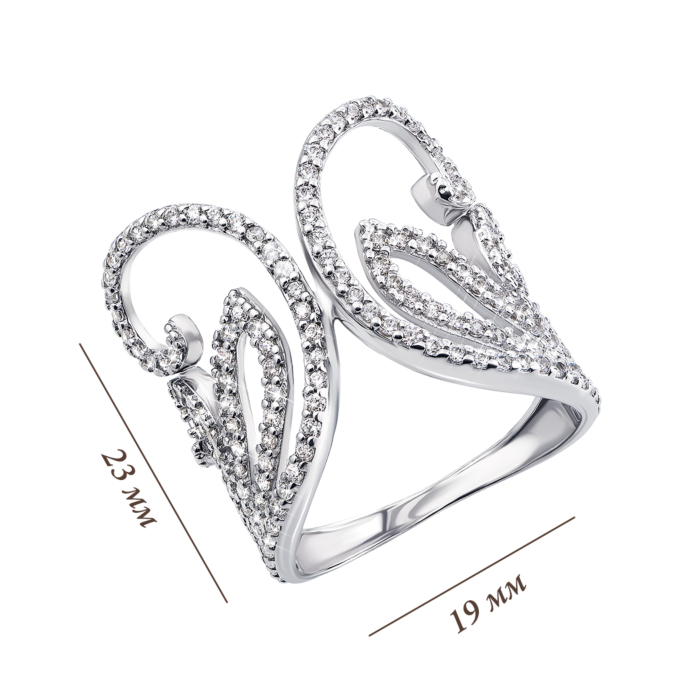 Серебряное кольцо с фианитами. Артикул AZ01138/28