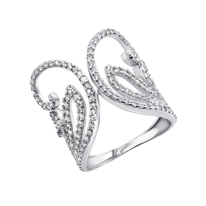 Серебряное кольцо с фианитами. Артикул AZ01138/28