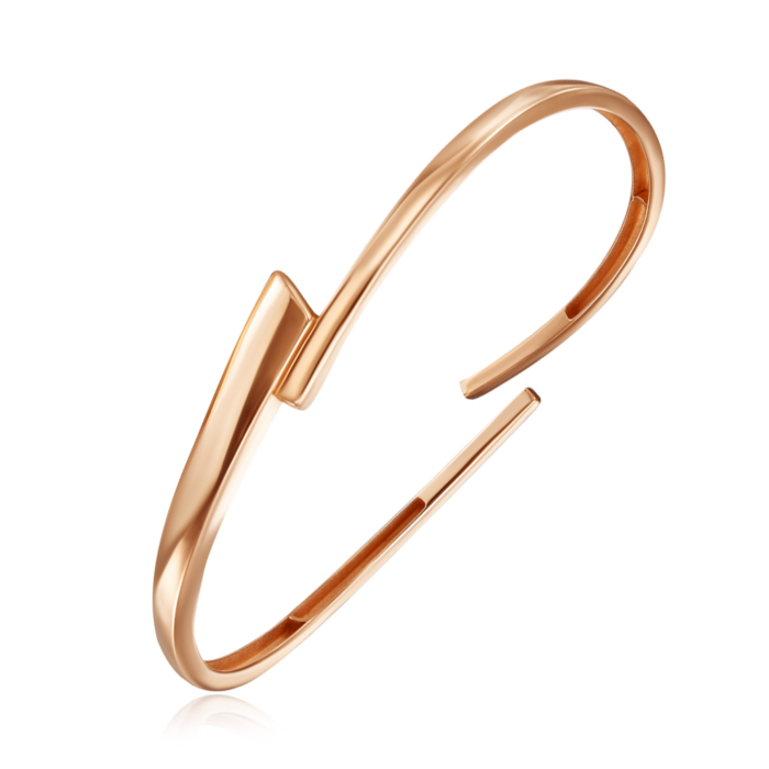 Жесткий золотой браслет. Артикул 7185/01/0