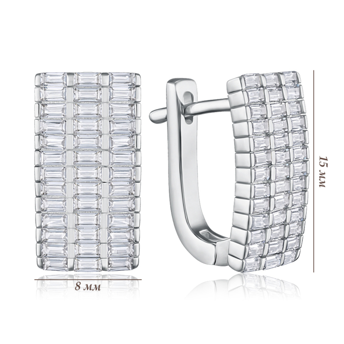 Серебряные серьги. Артикул B00024-E/12/1