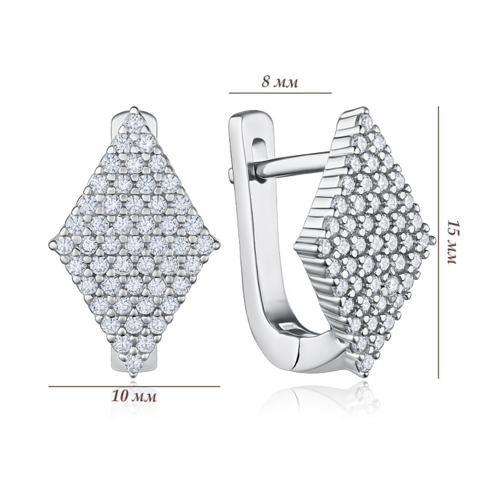 Серебряные серьги. Артикул B00040-E/12/1