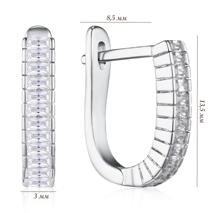 Серебряные серьги. Артикул B00048-E/12/1