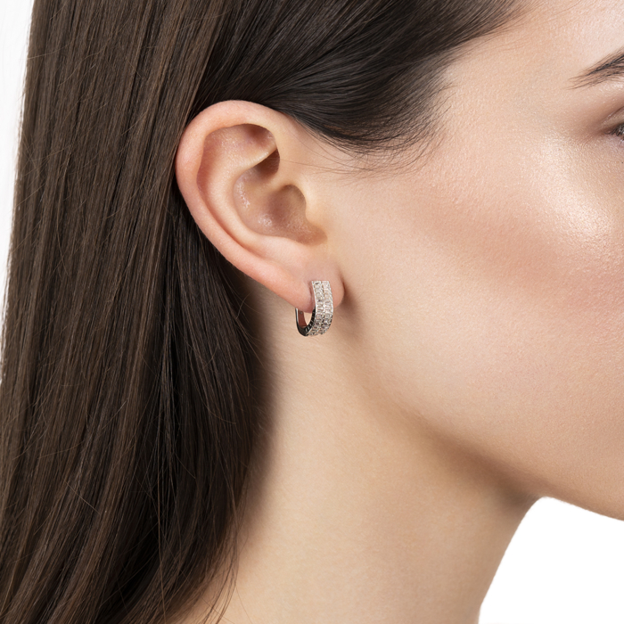 Серебряные серьги с фианитами. Артикул B00053-E/12/1