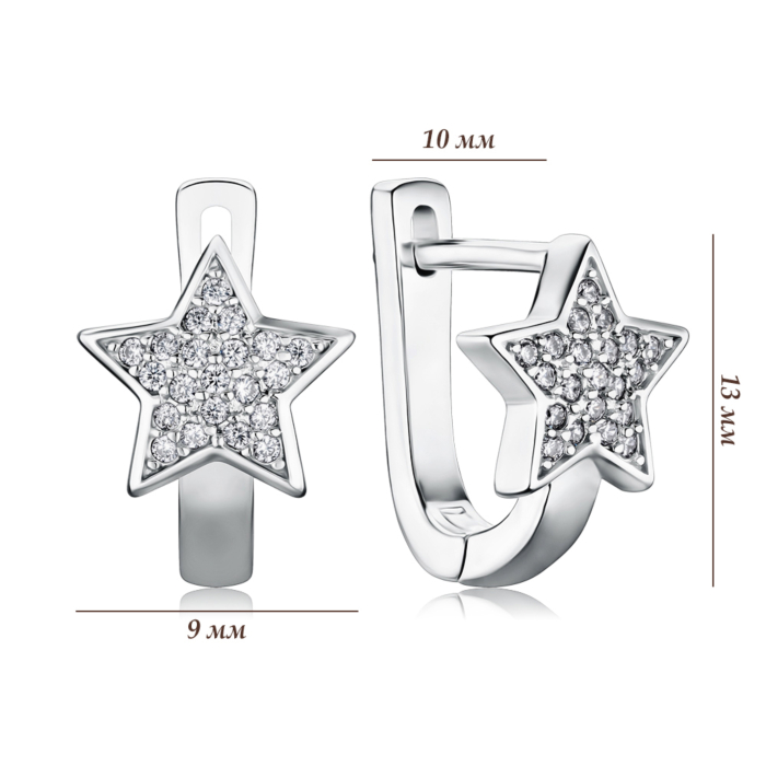 Серебряные серьги B00071-E/12/1