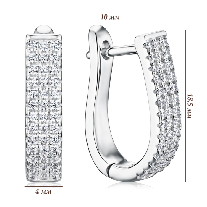 Серебряные сережки B00080-E/12/1