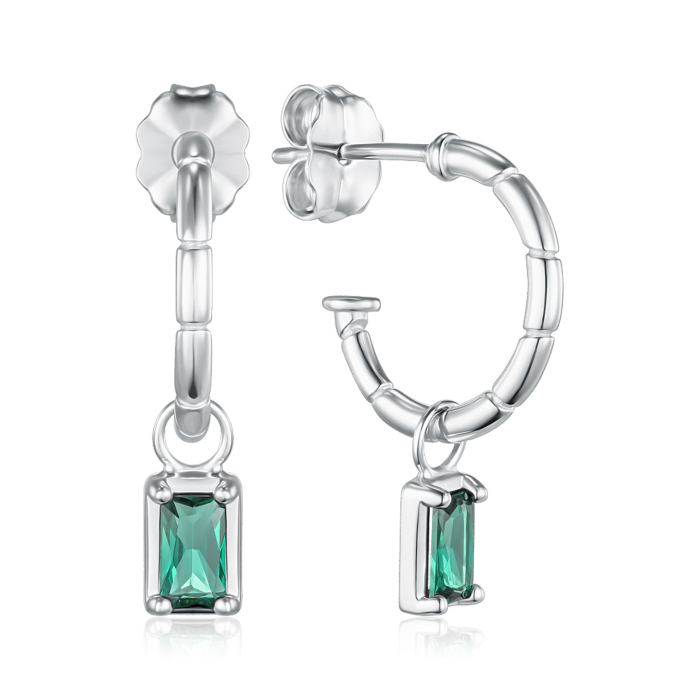 Серебряные серьги с фианитами. Артикул B00826-rg-E/12/10