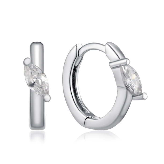 Срібні сережки з фіанітами. Артикул B00840-E/12/1