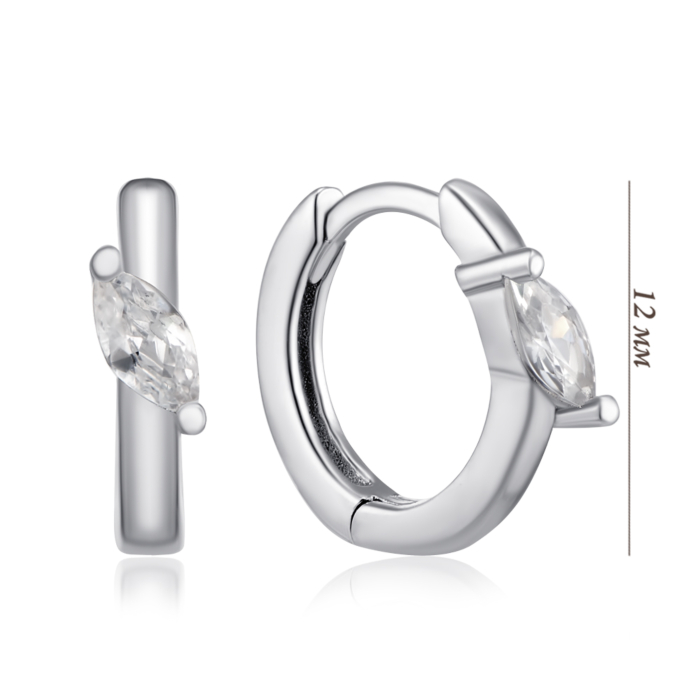 Срібні сережки з фіанітами. Артикул B00840-E/12/1