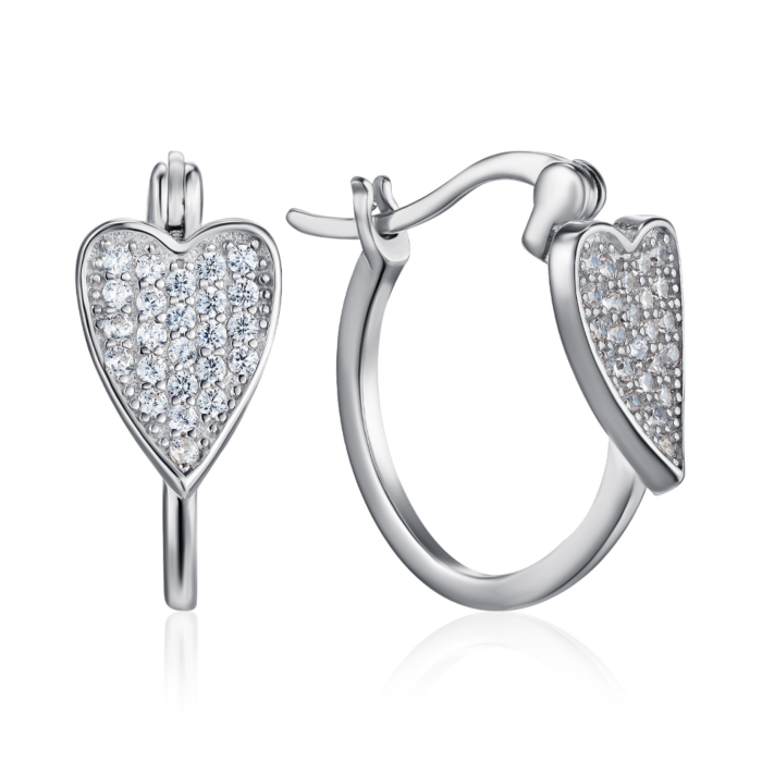 Срібні сережки з фіанітами. Артикул B00952-E/12/1