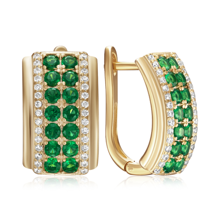 Серебряные серьги с фианитами. Артикул B00980-E/20/808