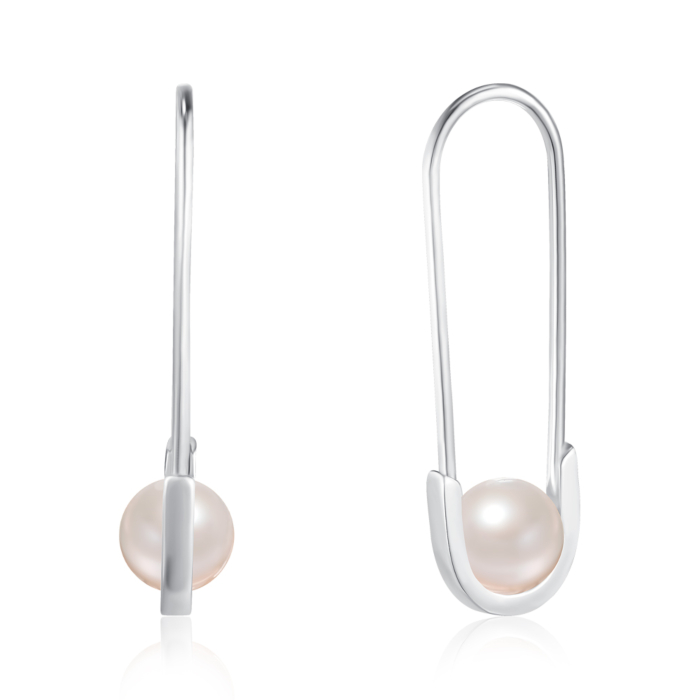 Серебряные серьги с жемчугом. Артикул B01047-E/12/4570