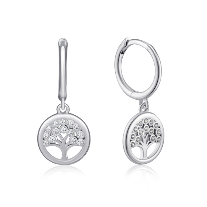 Серебряные серьги с фианитами. Артикул B01151-E/12/1