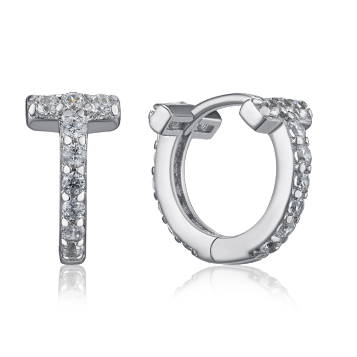 Серебряные серьги с фианитами. Артикул B01247-E/12/1
