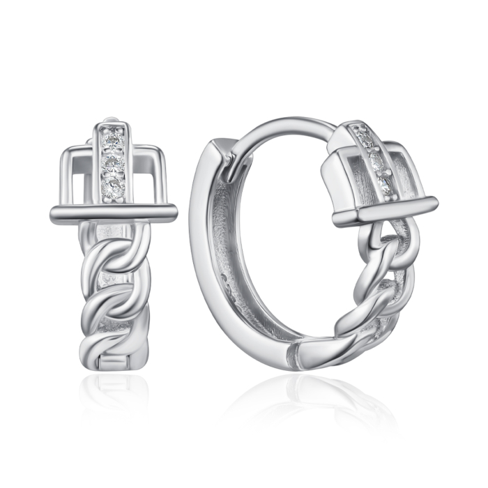Серебряные серьги с фианитами. Артикул B01353-E/12/1
