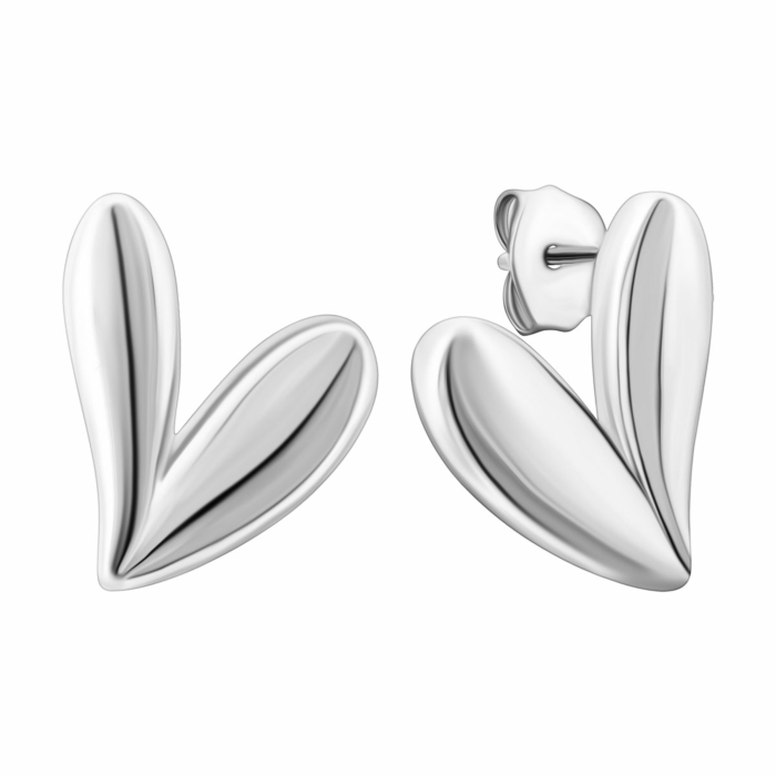 Срібні пусети Серце. Артикул UG5B01511