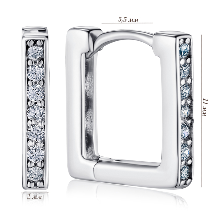 Срібні сережки. Артикул B01544-E/12/1