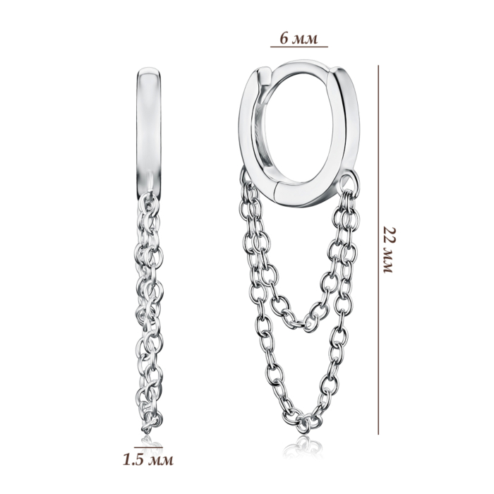 Серебряные серьги B01566-E/12