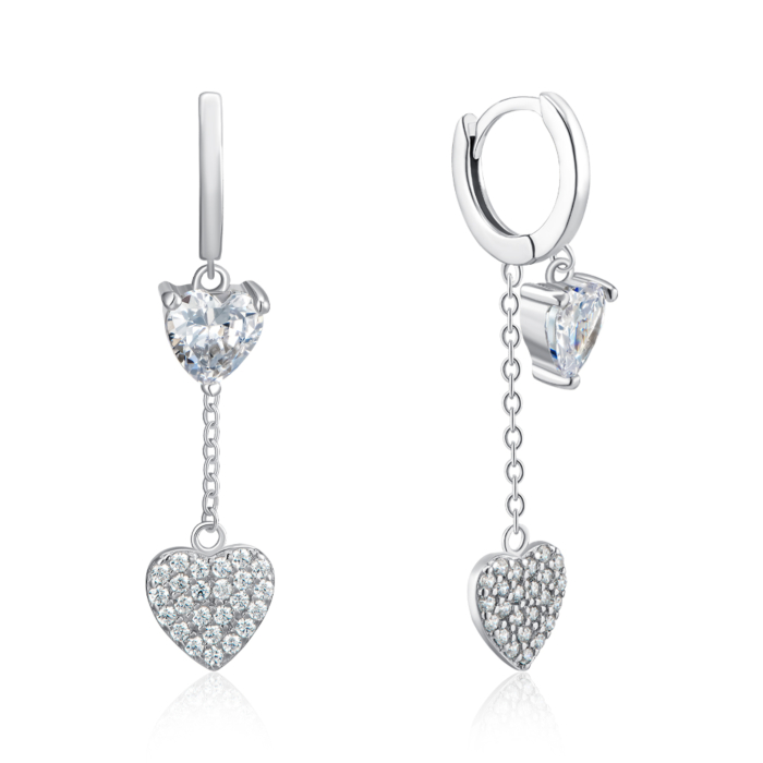 Серебряные серьги с фианитами. Артикул B01574-E/12/1