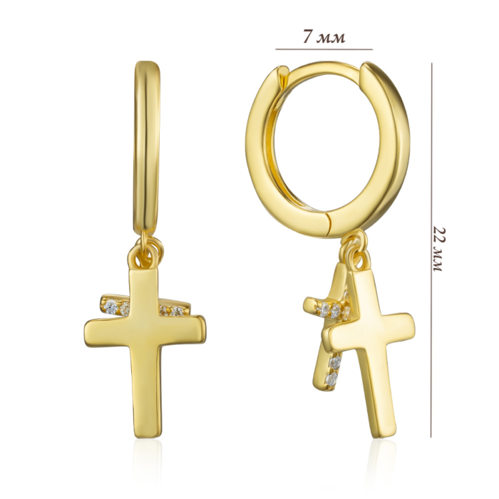 Серебряные серьги с фианитами. Артикул B01636-E/20/1