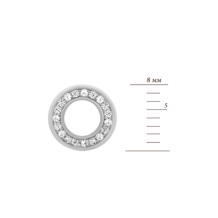 Серебряные пуссеты с фианитами. Артикул UG5B01766