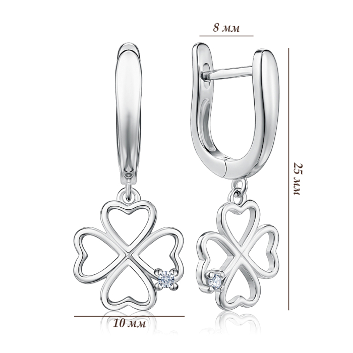 Серебряные серьги. Артикул B02081-E/12/1