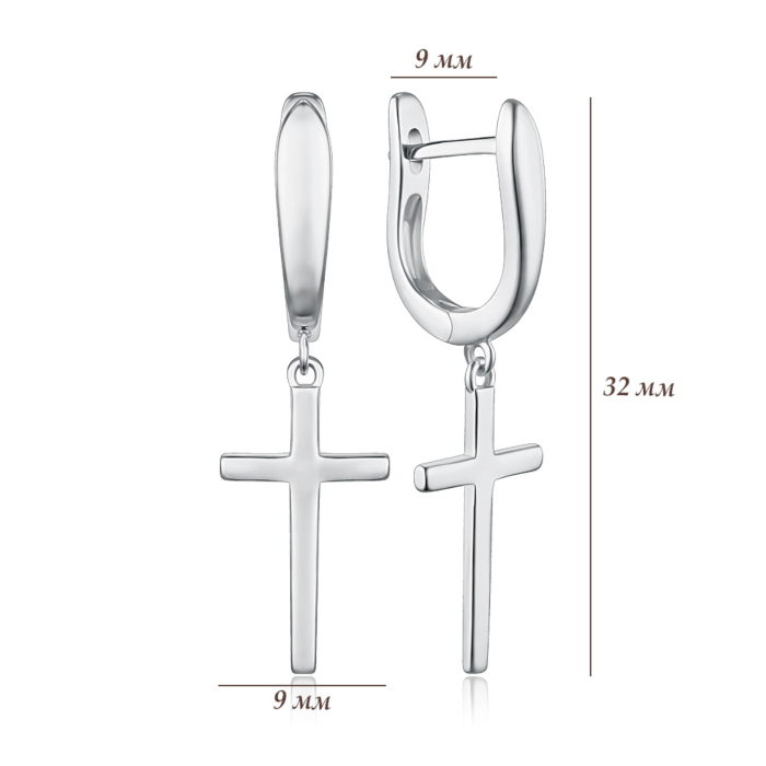 Срібні сережки. Артикул B02082-E/12