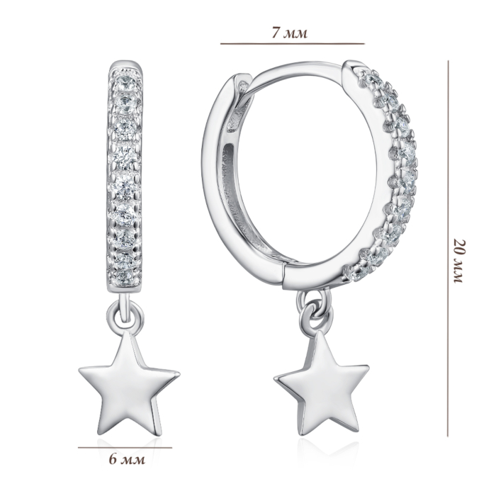 Серебряные серьги. Артикул B02562-E/12/1