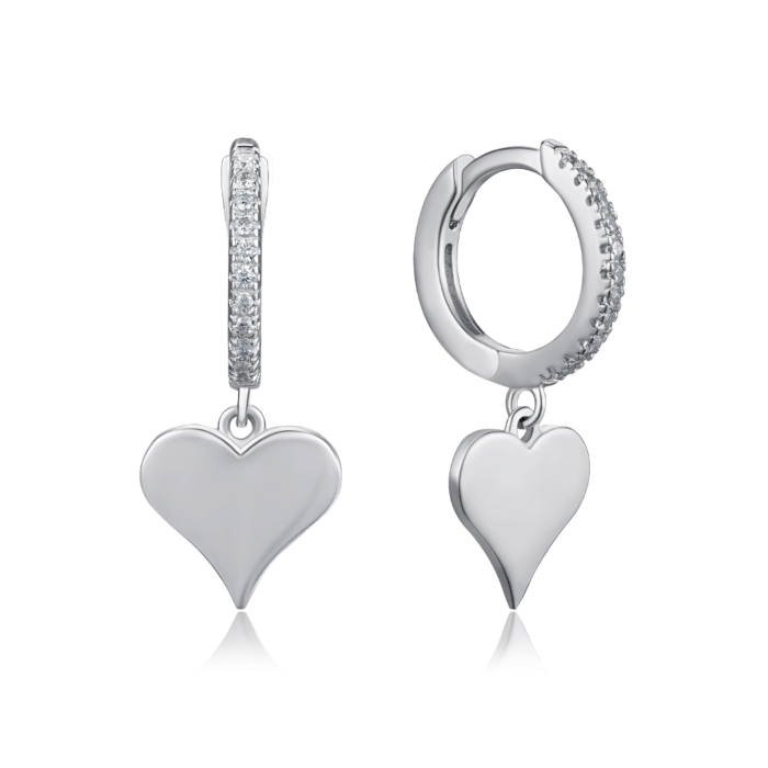 Срібні сережки з фіанітами. Артикул B03641-E/12/1