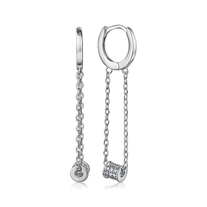 Серебряные серьги с фианитами. Артикул B04884-E/12/1