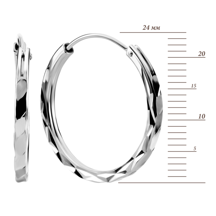 Серебряные серьги-конго. Артикул UG5B05588-2