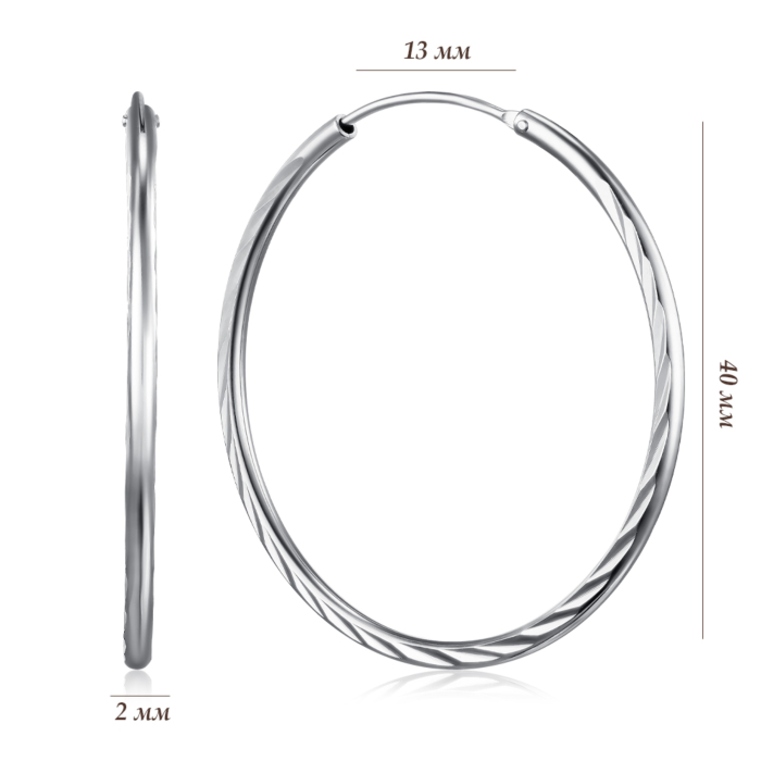 Серебряные серьги. Артикул B05596-2-E/12