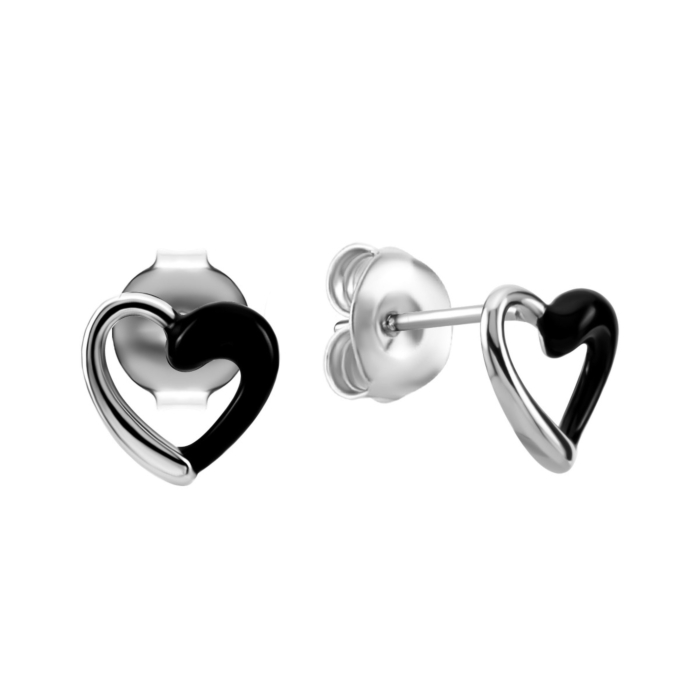 Серебряные пусеты с эмалью. Артикул UG5B17038